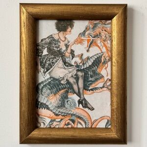 Small vintage illustration wall art